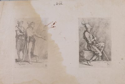 (Figurine Series) Two Men by Salvator Rosa