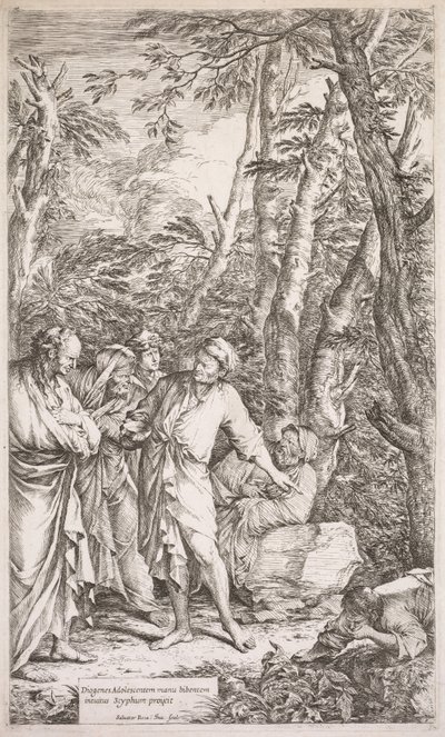 Diogenes and His Cup by Salvator Rosa