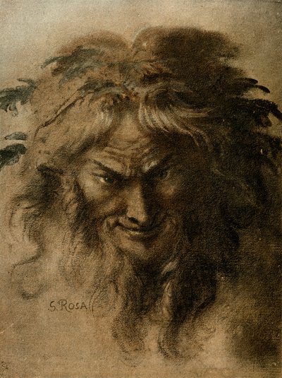 Head of a Faun by Salvator Rosa