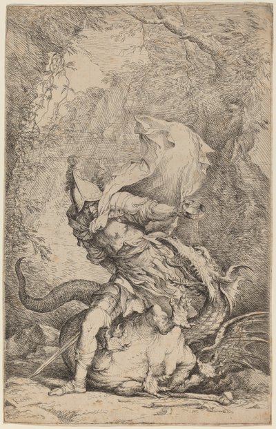 Jason and the Dragon by Salvator Rosa