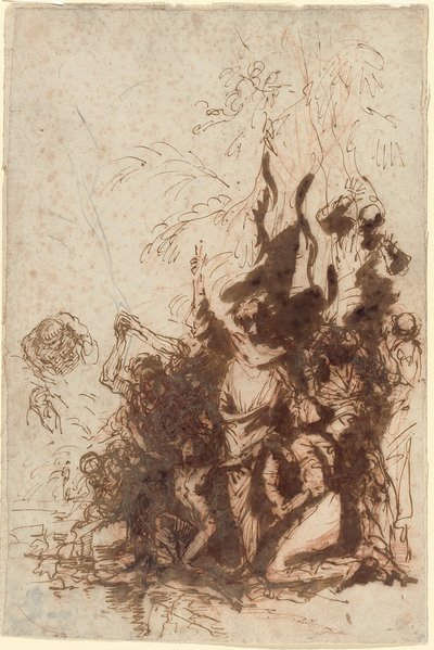 Raising of Lazarus by Salvator Rosa