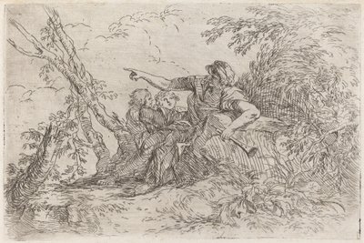 Shepherd in a Landscape by Salvator Rosa