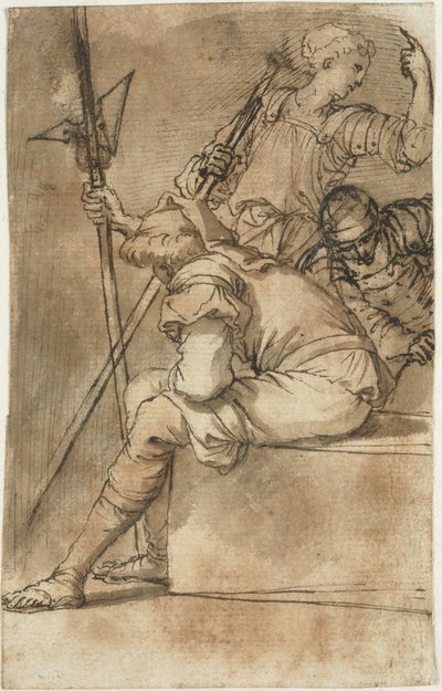 Three Soldiers Resting by Salvator Rosa