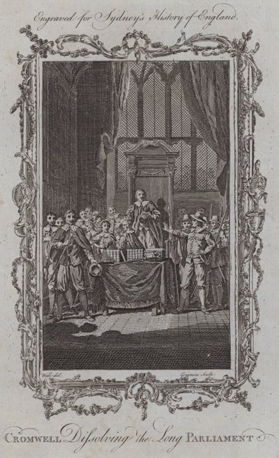 Cromwell Dissolving the Long Parliament by Samuel (after) Wale