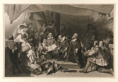 The Embarkation of the Pilgrims by Samuel Bellin