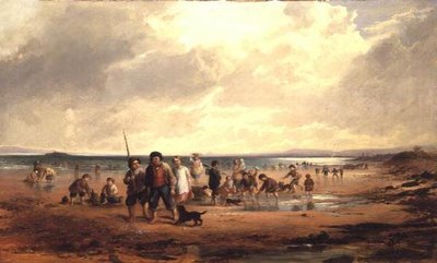 Children Playing on a Beach by Samuel Bough