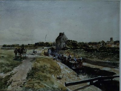 Keynsham Lock by Samuel Bough