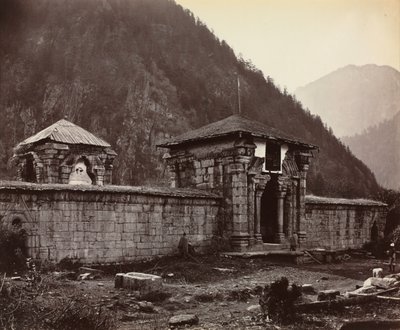 Temple at Naveshera, Kashmir, India by Samuel Bourne