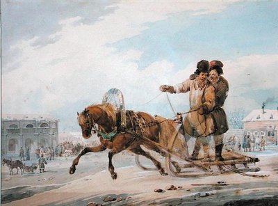 Russian Sleigh by Samuel Colman