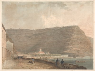 Coastal English Settlement Surrounded by Mountains by Samuel Davis