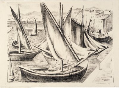 Boats, St. Tropez by Samuel Halpert