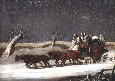 Mail Coach in a Snow Drift by Samuel Henry Alken