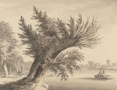 On the Thames at Barnes by Samuel Hieronymus Grimm