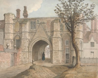 The Gatehouse, Reading Abbey by Samuel Hieronymus Grimm