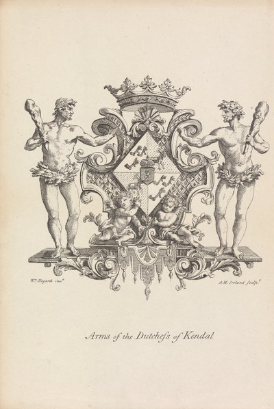 Arms of the Duchess of Kendal by Samuel Ireland