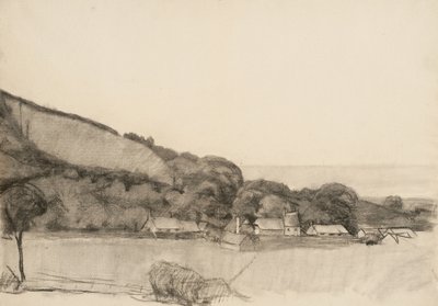 Landscape with farm buildings by Samuel Isham