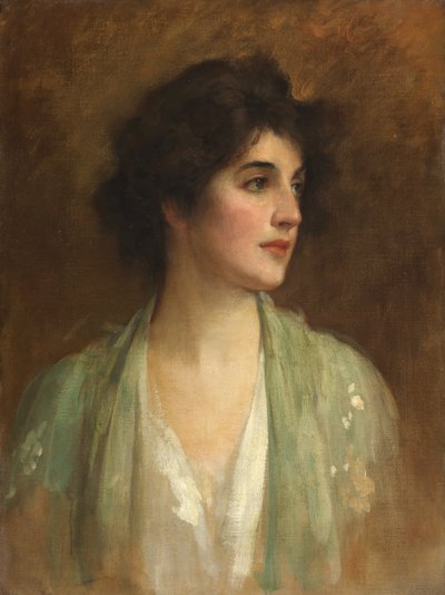 The Green Shawl by Samuel Luke Fildes