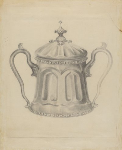 Pewter Sugar Bowl by Samuel O. Klein