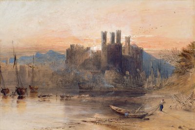Caernarvon Castle, North Wales by Samuel Palmer