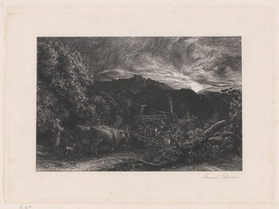 The Weary Ploughman by Samuel Palmer