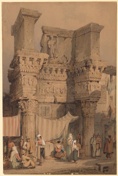 The Forum of Nerva, Rome by Samuel Prout