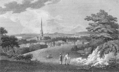 Salisbury, from the London Road, 1805 by Samuel Rawle