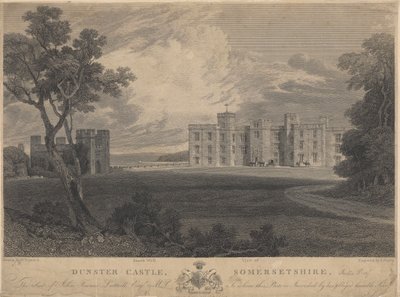 South West View of Dunster Castle, Somersetshire by Samuel Rawle