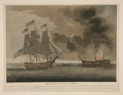 Brilliant Naval Victory, Constitution and Guerrière by Samuel Seymour