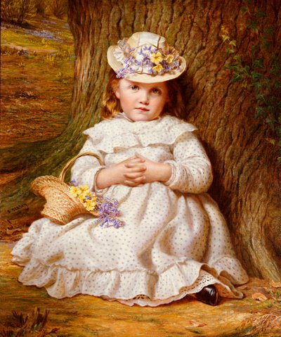 Primroses and Bluebells by Samuel Sidley