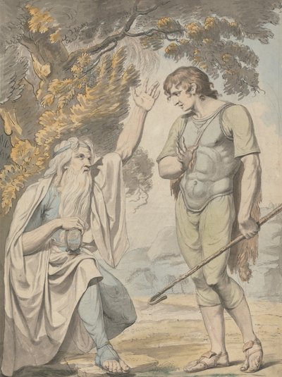 A Bard and a Shepherd by Samuel Woodforde