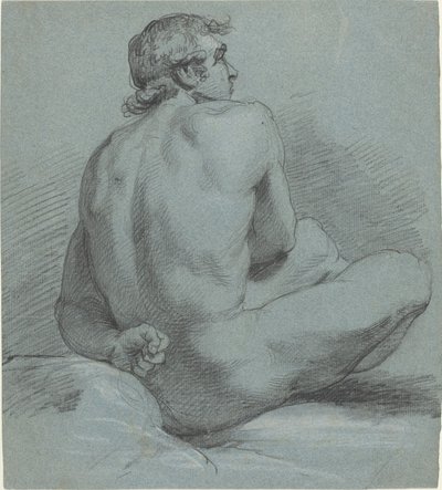 Seated Male Nude by Samuel Woodforde