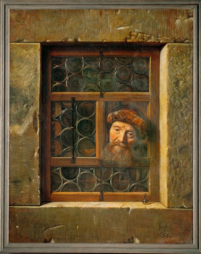 Man at the Window by Samuel van Hoogstraaten
