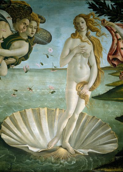 The Birth of Venus (detail) by Sandro Botticelli