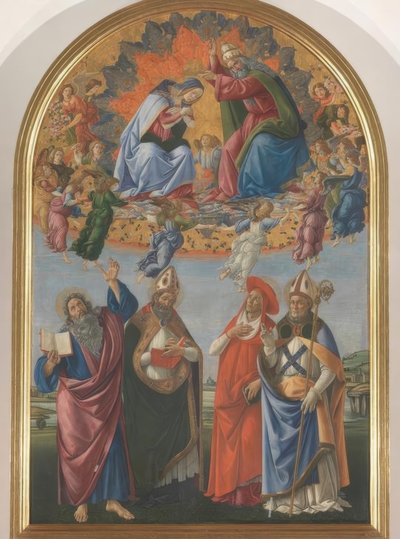 Coronation of Mary with Four Saints by Sandro Botticelli