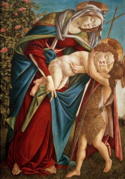 Madonna with Child and the Infant Saint John by Sandro Botticelli