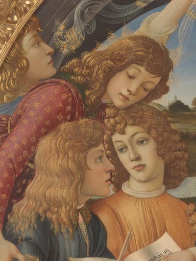 Mary with Child and Five Angels by Sandro Botticelli
