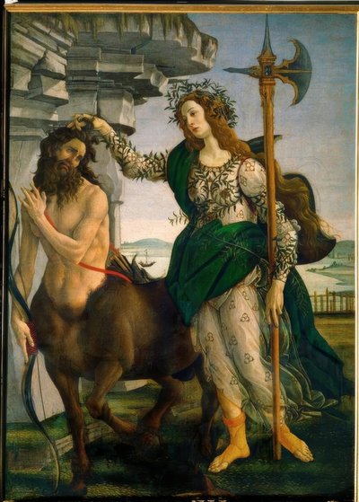 Minerva Taming the Centaur by Sandro Botticelli