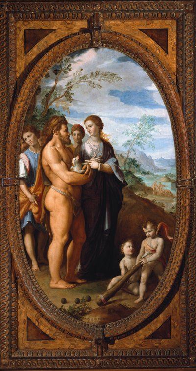 Hercules and Omphale by Santi di Tito