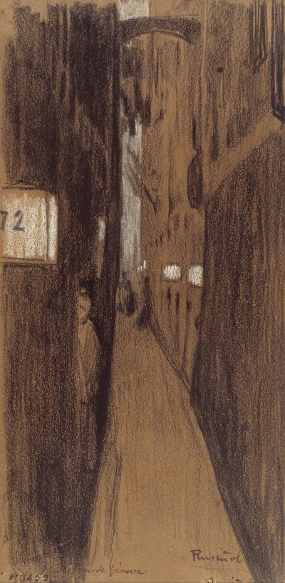Alley in Genoa by Santiago Rusiñol