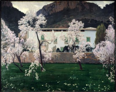 Blooming Almond Trees by Santiago Rusiñol