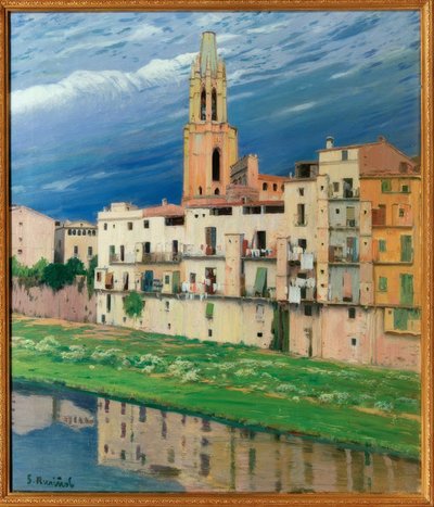 The Onyar River in Girona by Santiago Rusiñol