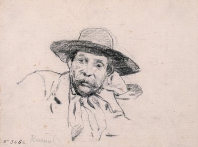 Study of a Male Head by Santiago Rusiñol