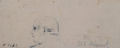 Study of a Male Head by Santiago Rusiñol