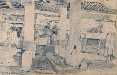 Washing Place Interior by Santiago Rusiñol