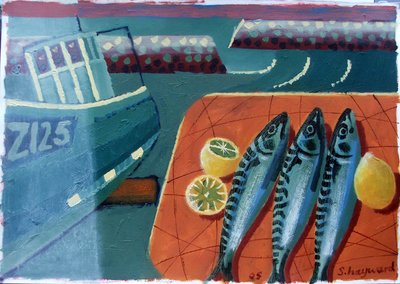 Three Mackerel by Sara Hayward