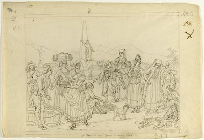 Market Scene by Saverio della Gatta