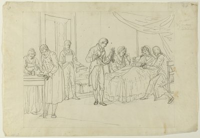 Sickbed Scene by Saverio della Gatta