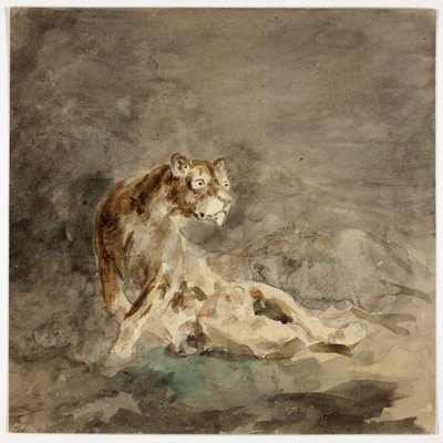 Lioness with her Family by Sawrey Gilpin