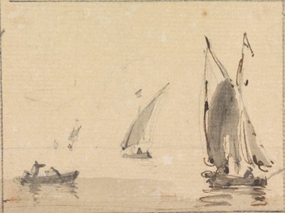 Sailboats on Calm Sea by Sawrey Gilpin