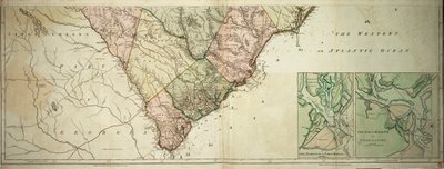 Map of North and South Carolina by Sayer & Bennett
